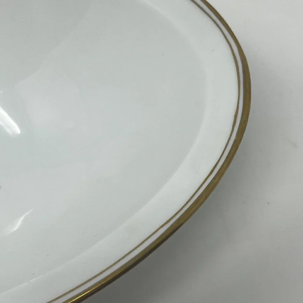 Royal Innsbruck Vienna china serving dish small white gold Czechoslovakia